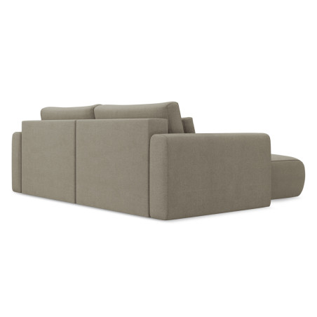 Sofa d'angle convertible Kapua Tissu Dark beige 240x149x82