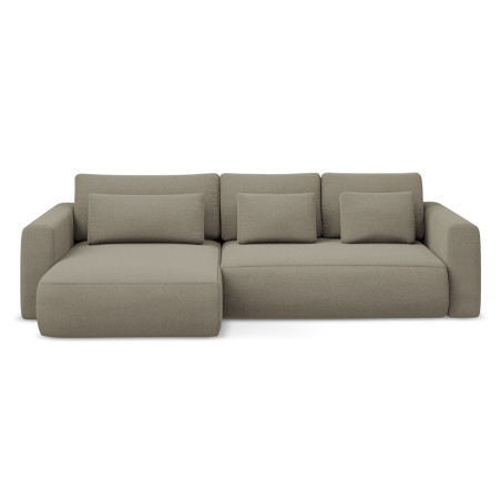 Sofa d'angle convertible Kapua Tissu Dark beige 278x149x82