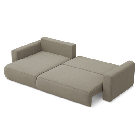 Sofa d'angle convertible Kapua Tissu Dark beige 278x149x82