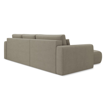 Sofa d'angle convertible Kapua Tissu Dark beige 278x149x82