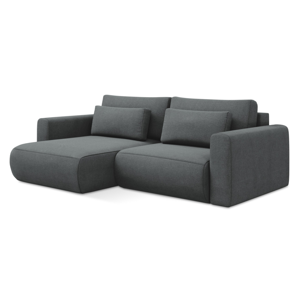 Sofa d'angle convertible Kapua Tissu Gray 240x149x82