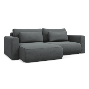 Sofa d'angle convertible Kapua Tissu Gray 240x149x82