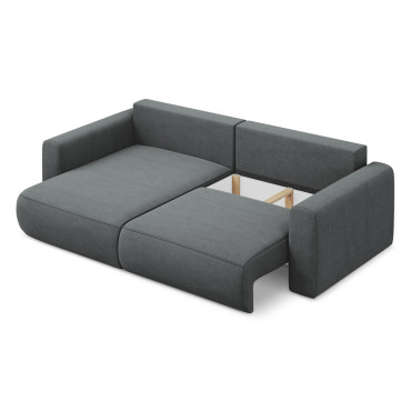 Sofa d'angle convertible Kapua Tissu Gray 240x149x82