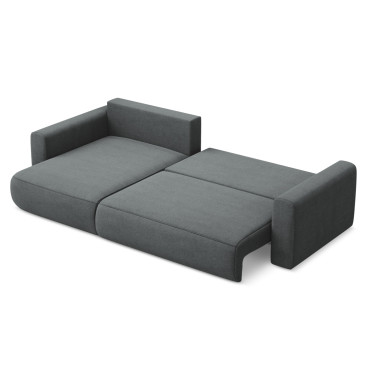 Sofa d'angle convertible Kapua Tissu Gray 278x149x82