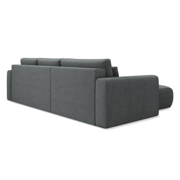 Sofa d'angle convertible Kapua Tissu Gray 278x149x82