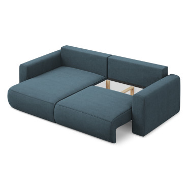 Sofa d'angle convertible Kapua Tissu Jeans 240x149x82