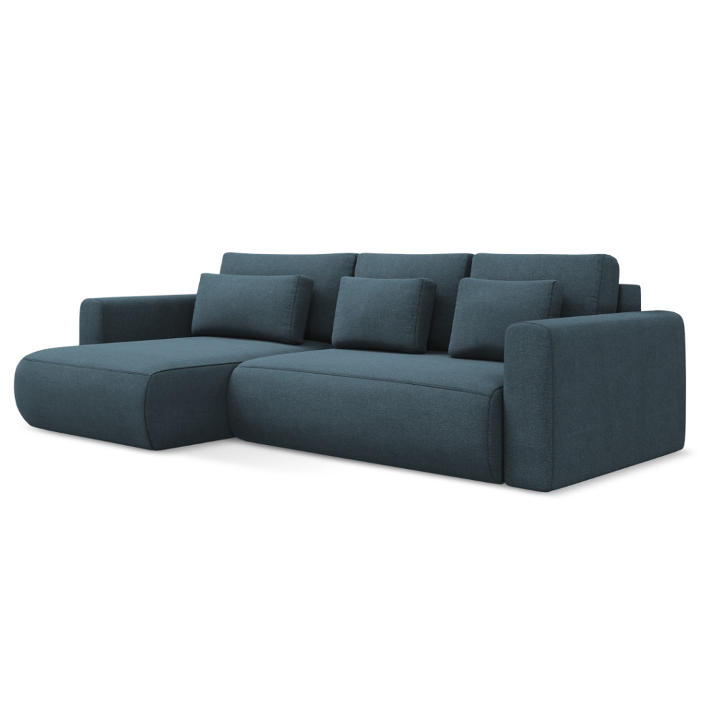 Sofa d'angle convertible Kapua Tissu Jeans 278x149x82