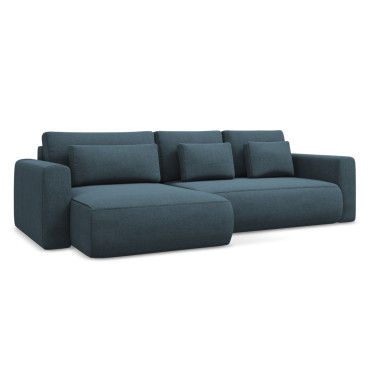 Sofa d'angle convertible Kapua Tissu Jeans 278x149x82