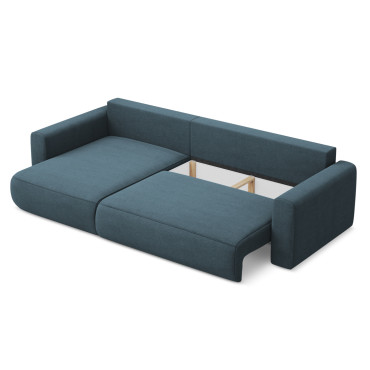 Sofa d'angle convertible Kapua Tissu Jeans 278x149x82