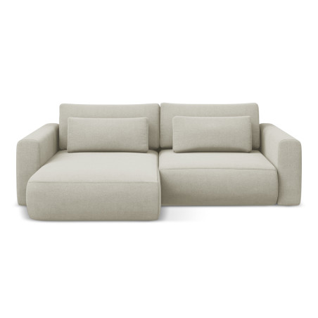 Sofa d'angle convertible Kapua Tissu Light beige 240x149x82