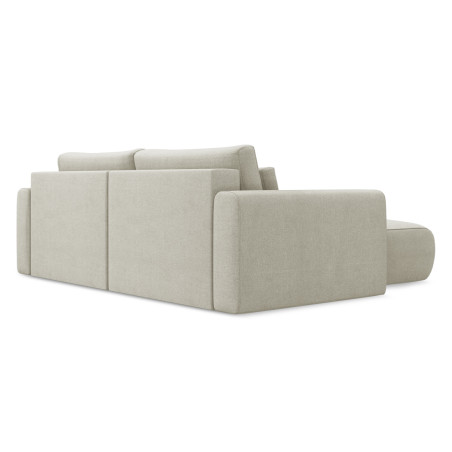 Sofa d'angle convertible Kapua Tissu Light beige 240x149x82