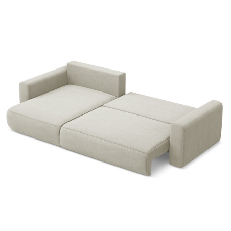 Sofa d'angle convertible Kapua Tissu Light beige 278x149x82