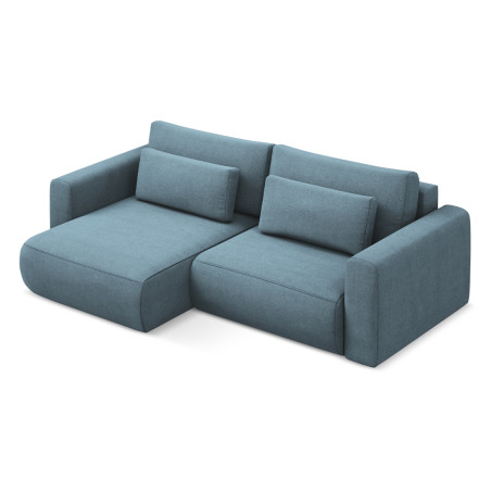 Sofa d'angle convertible Kapua Tissu Light blue 240x149x82