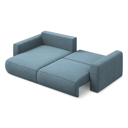 Sofa d'angle convertible Kapua Tissu Light blue 240x149x82