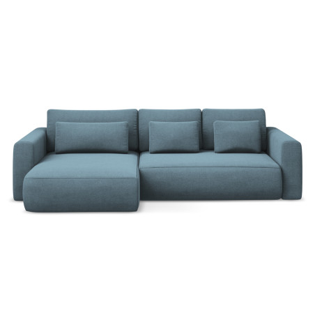 Sofa d'angle convertible Kapua Tissu Light blue 278x149x82