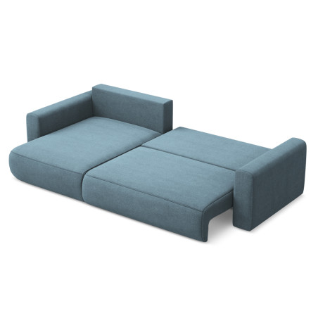 Sofa d'angle convertible Kapua Tissu Light blue 278x149x82