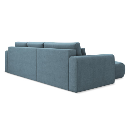 Sofa d'angle convertible Kapua Tissu Light blue 278x149x82