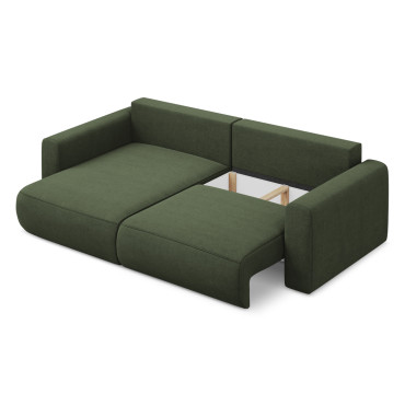 Sofa d'angle convertible Kapua Tissu Olive 240x149x82