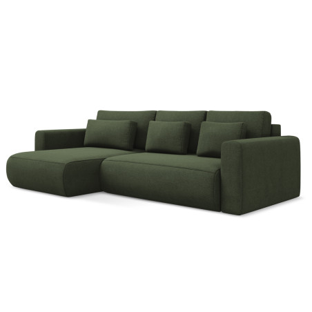 Sofa d'angle convertible Kapua Tissu Olive 278x149x82