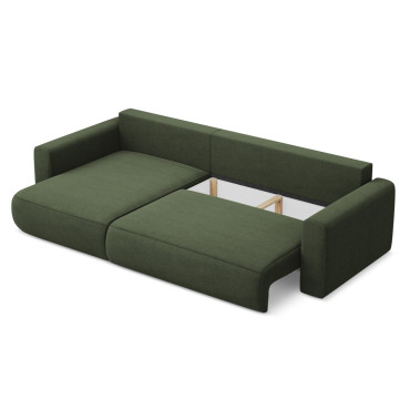 Sofa d'angle convertible Kapua Tissu Olive 278x149x82