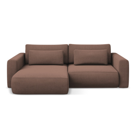 Sofa d'angle convertible Kapua Tissu Powder pink 240x149x82