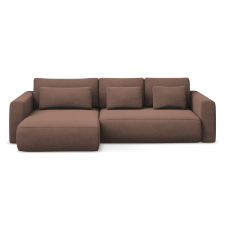 Sofa d'angle convertible Kapua Tissu Powder pink 278x149x82