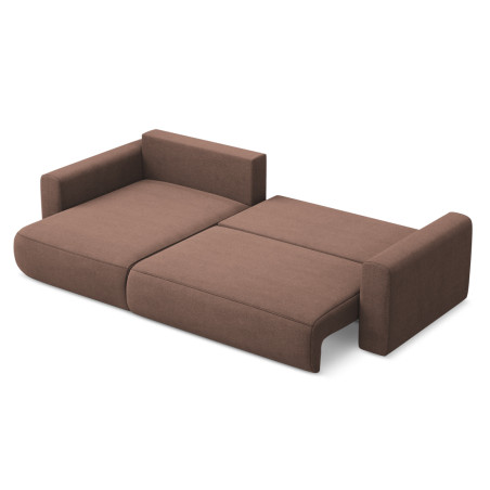 Sofa d'angle convertible Kapua Tissu Powder pink 278x149x82