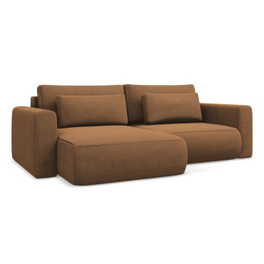 Sofa d'angle convertible Kapua Tissu Terracotta 240x149x82