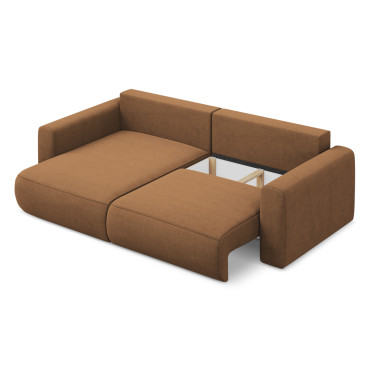 Sofa d'angle convertible Kapua Tissu Terracotta 240x149x82