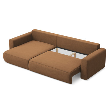 Sofa d'angle convertible Kapua Tissu Terracotta 278x149x82