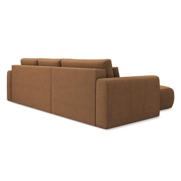 Sofa d'angle convertible Kapua Tissu Terracotta 278x149x82