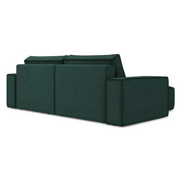 Sofa d'angle convertible Kimo Tissu Bottle green 257x148x82