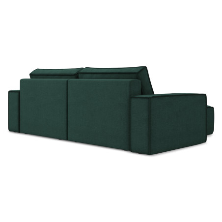 Sofa d'angle convertible Kimo Tissu Bottle green 257x148x82