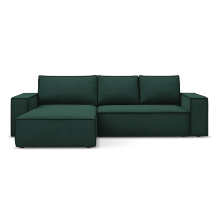 Sofa d'angle convertible Kimo Tissu Bottle green 290x185x82