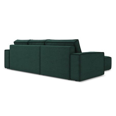 Sofa d'angle convertible Kimo Tissu Bottle green 290x185x82