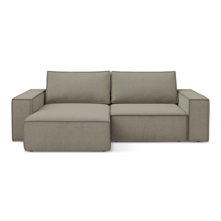 Sofa d'angle convertible Kimo Tissu Dark beige 257x148x82