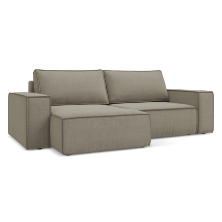 Sofa d'angle convertible Kimo Tissu Dark beige 257x148x82