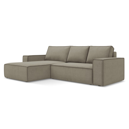 Sofa d'angle convertible Kimo Tissu Dark beige 290x185x82