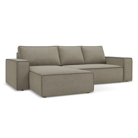 Sofa d'angle convertible Kimo Tissu Dark beige 290x185x82