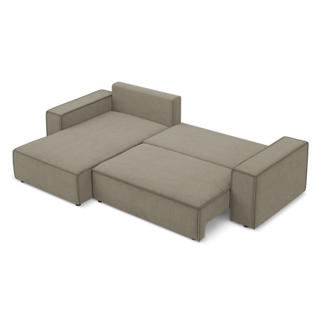 Sofa d'angle convertible Kimo Tissu Dark beige 290x185x82