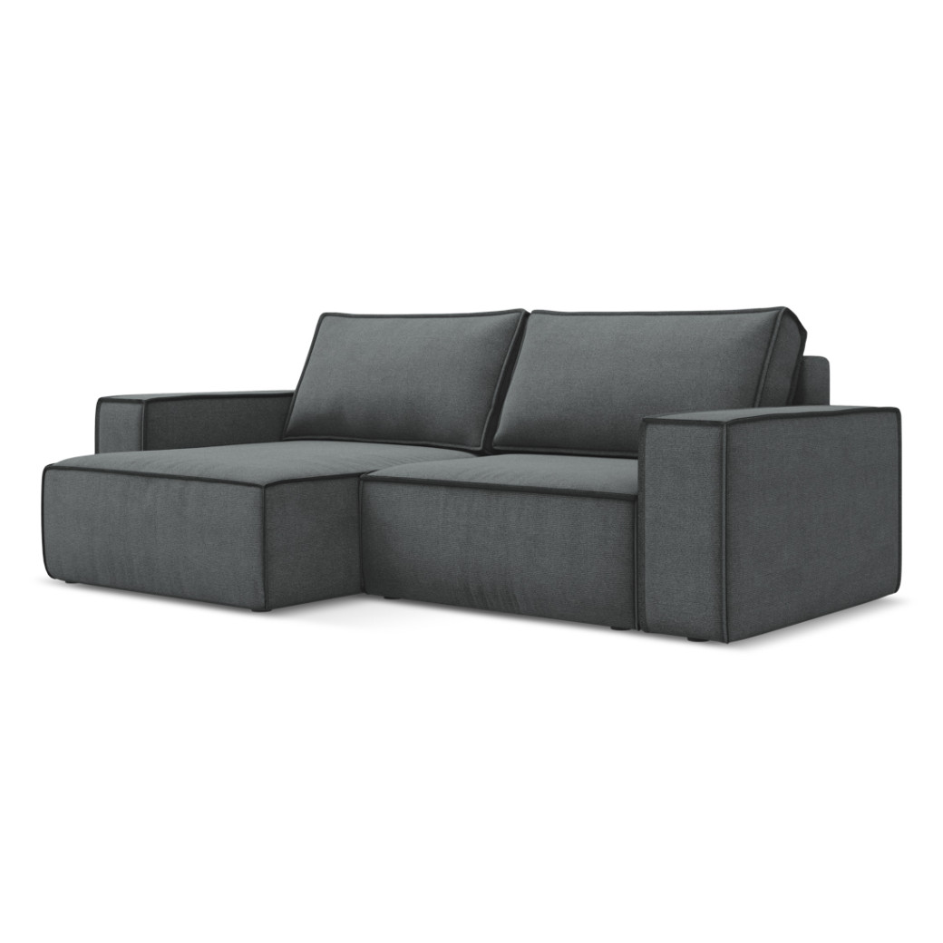 Sofa d'angle convertible Kimo Tissu Gray 257x148x82