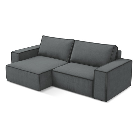 Sofa d'angle convertible Kimo Tissu Gray 257x148x82