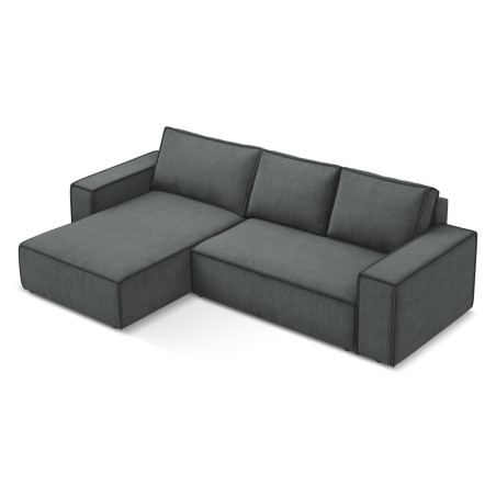 Sofa d'angle convertible Kimo Tissu Gray 290x185x82