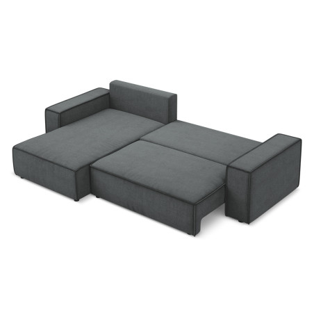 Sofa d'angle convertible Kimo Tissu Gray 290x185x82