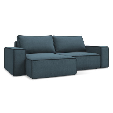 Sofa d'angle convertible Kimo Tissu Jeans 257x148x82