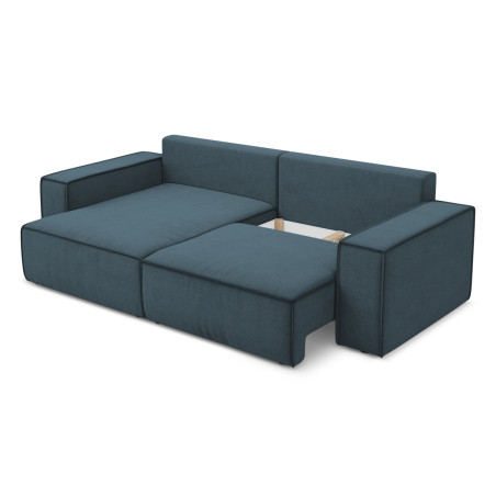 Sofa d'angle convertible Kimo Tissu Jeans 257x148x82