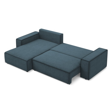 Sofa d'angle convertible Kimo Tissu Jeans 290x185x82