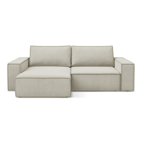 Sofa d'angle convertible Kimo Tissu Light beige 257x148x82