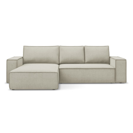 Sofa d'angle convertible Kimo Tissu Light beige 290x185x82