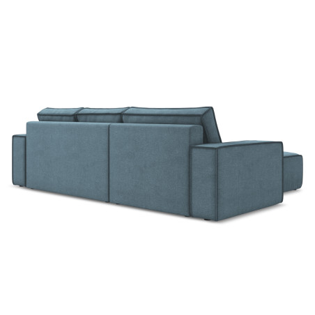 Sofa d'angle convertible Kimo Tissu Light blue 290x185x82